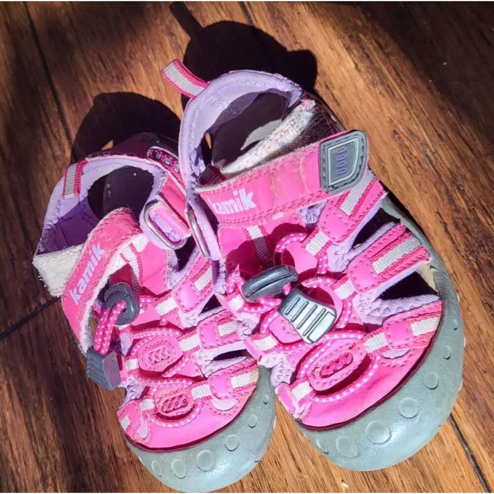 Kamik Kids Water Beach Hike Crab Shoe Pink Purple US 8 EU 25